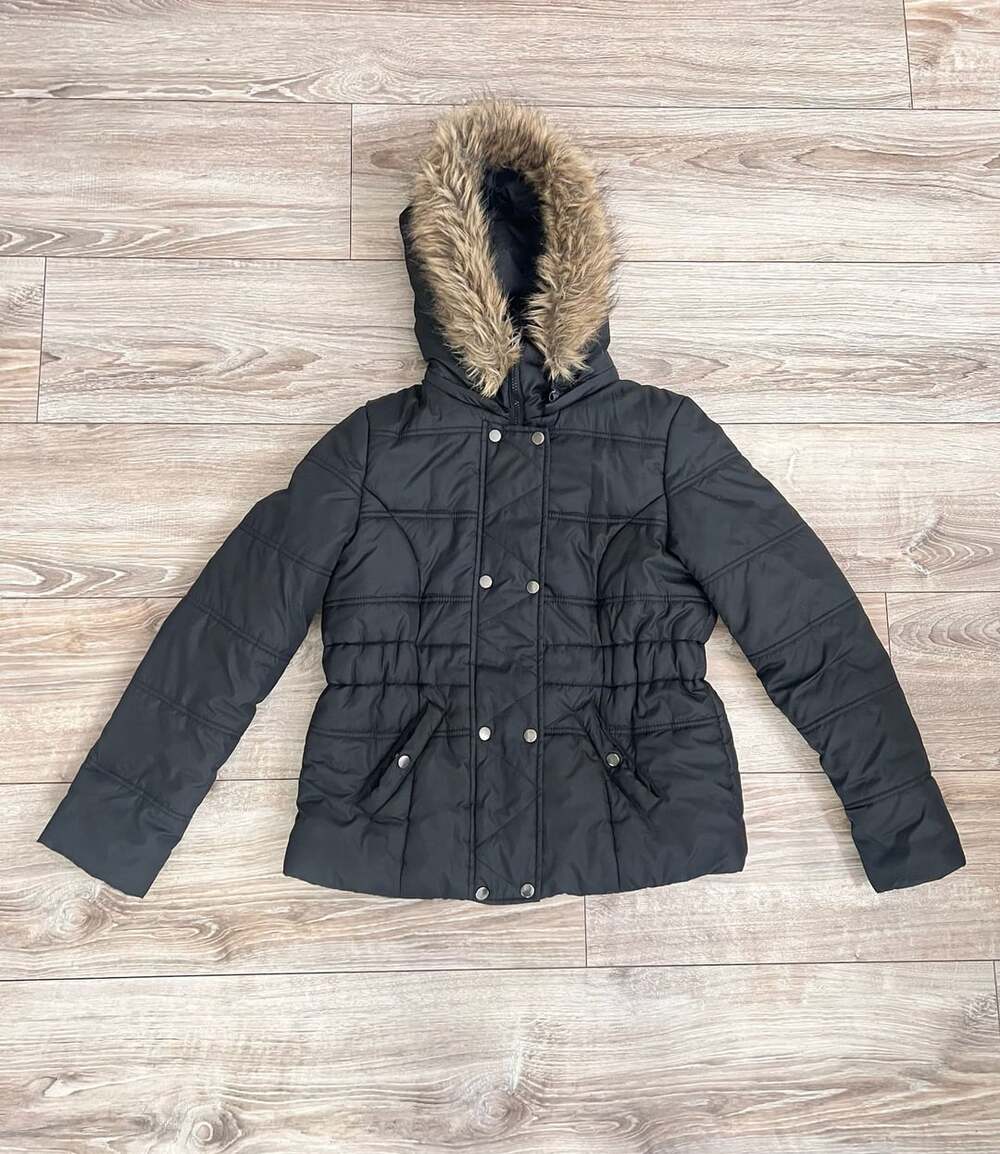 Krush Quilted Puffer Jacket  Girls Size L Black